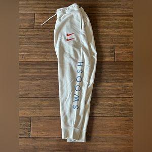 beige men’s like joggers